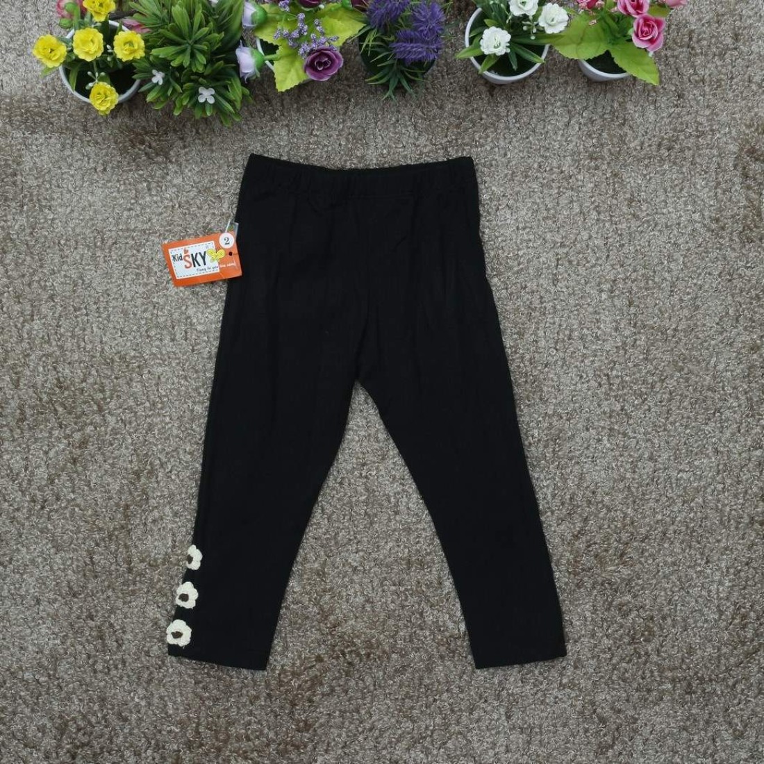 Legging cotton co giãn thu đông - đen-