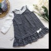 váy thu kẻ tay trắng size 3-7-