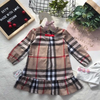 Váy kẻ đuôi cá dài tay size 3-7