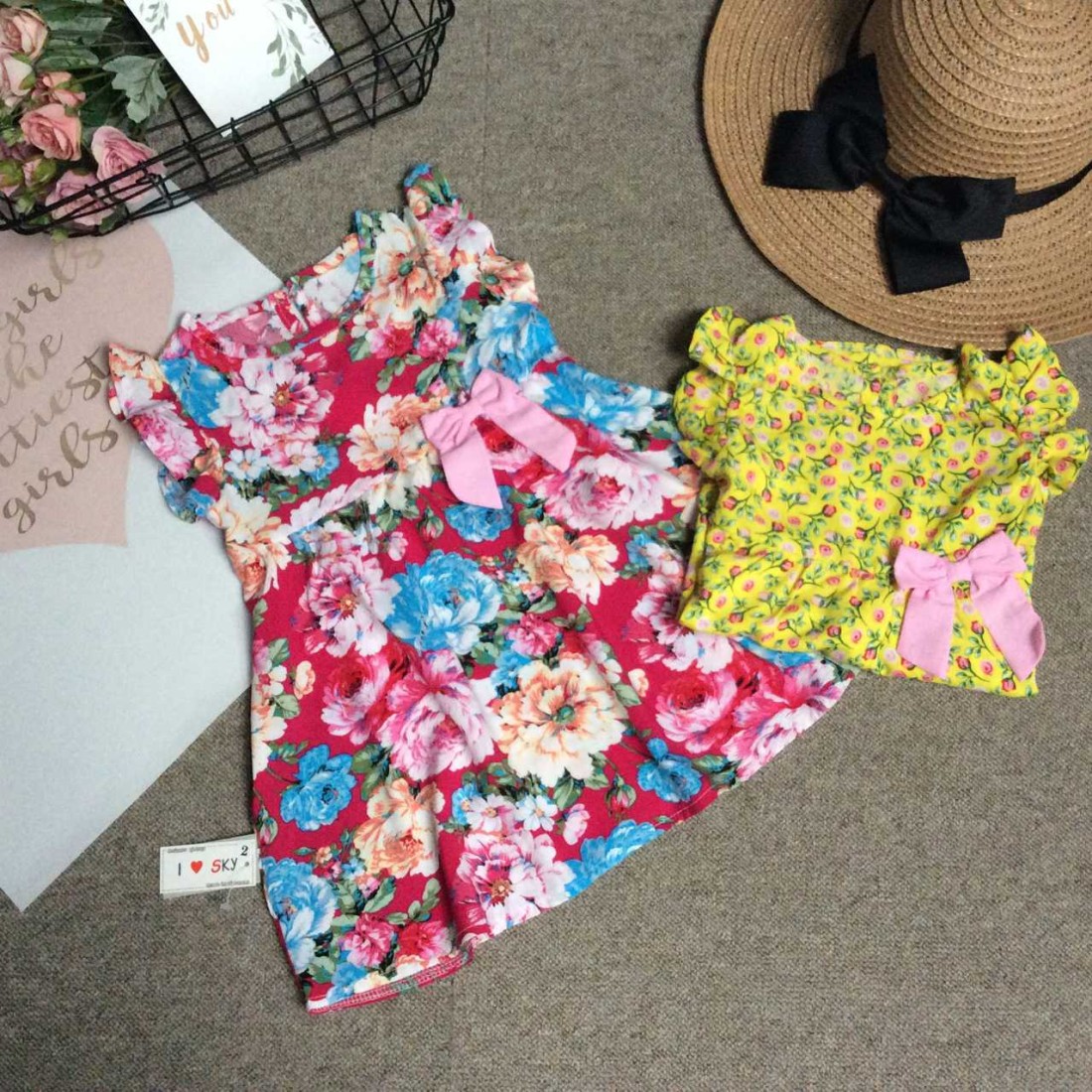 Váy lanh hoa tay tiên size 2-6-