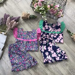 Bộ lanh hoa bé gái size 6-10  -b20275