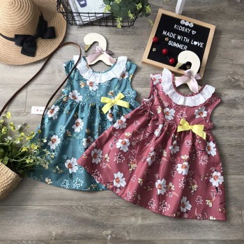 Váy hoa ren cổ size 4-8  -VR20155