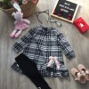 váy kẻ đuôi cá vạt lệch size 4-8-