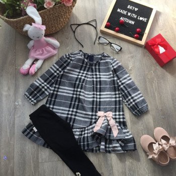 váy kẻ đuôi cá vạt lệch size 4-8 váy kẻ đuôi cá vạt lệch size 4-8