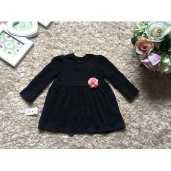 Áo váy len phối hoa đính ngực size 2-6 Áo váy len phối hoa đính ngực size 2-6