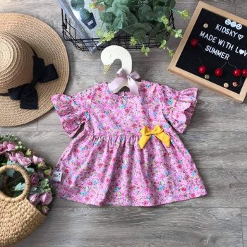 Bộ hoa tay loe bé gái quần legging size 2-6