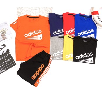 Bộ bé trai cotton in hình adidas 