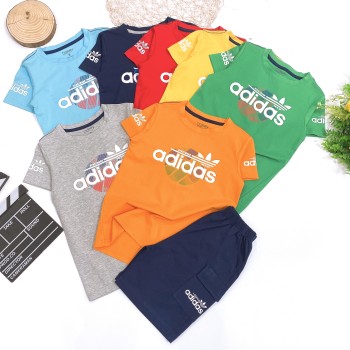 Bộ bé trai in hình adidas túi hộp