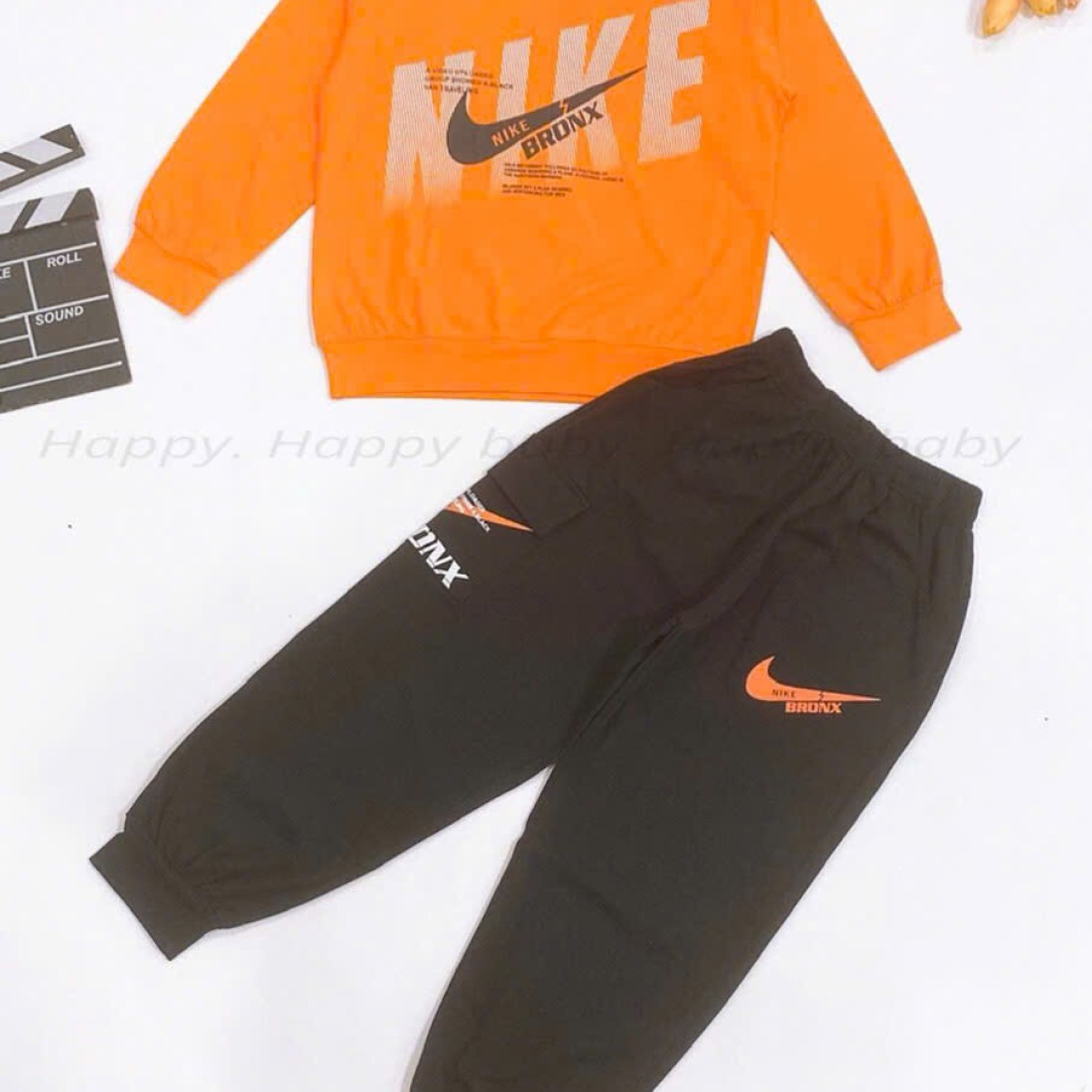 Bộ cotton bé trai dài tay NIKE-BỘ THU ĐÔNG BÉ TRAI