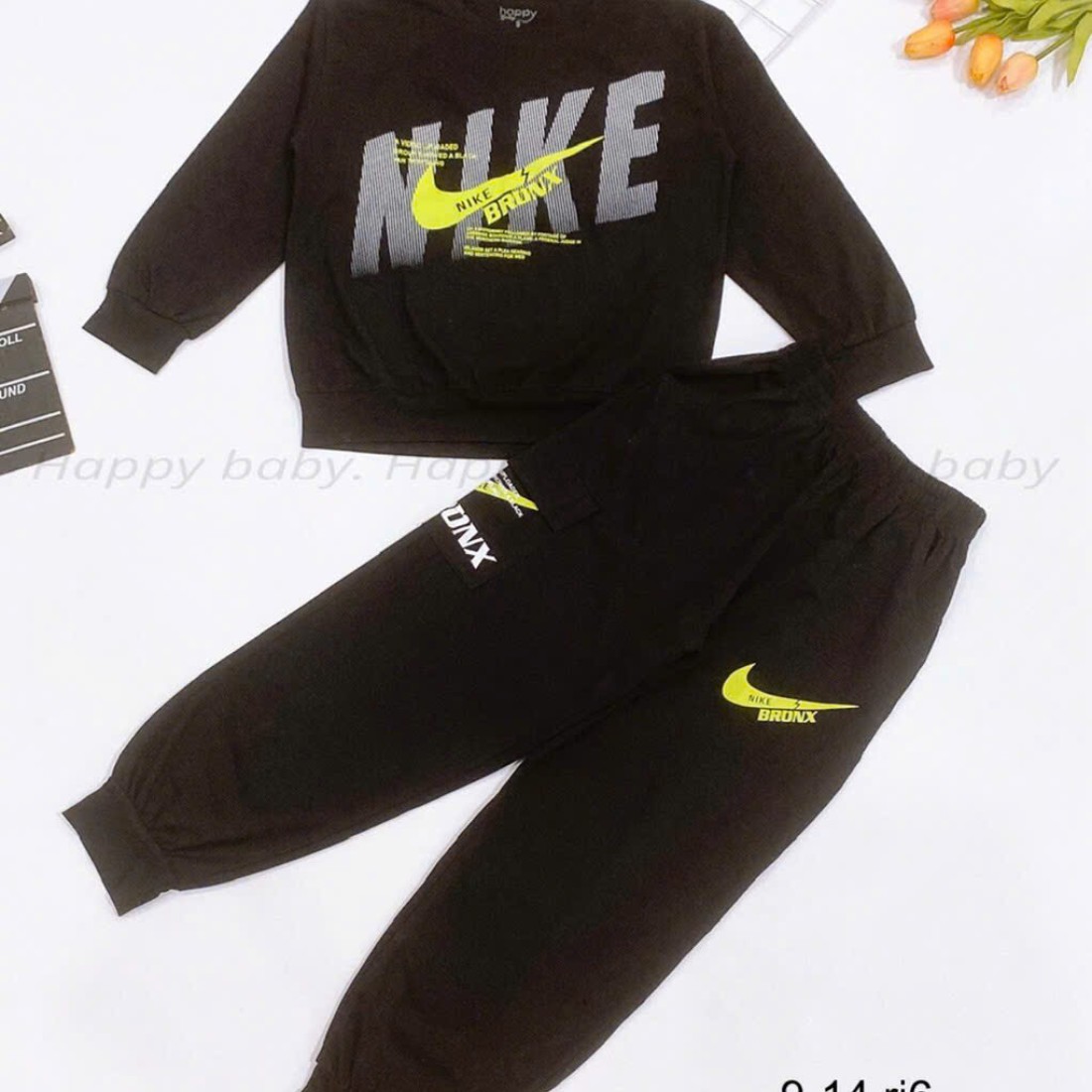 Bộ cotton bé trai dài tay NIKE-BỘ THU ĐÔNG BÉ TRAI